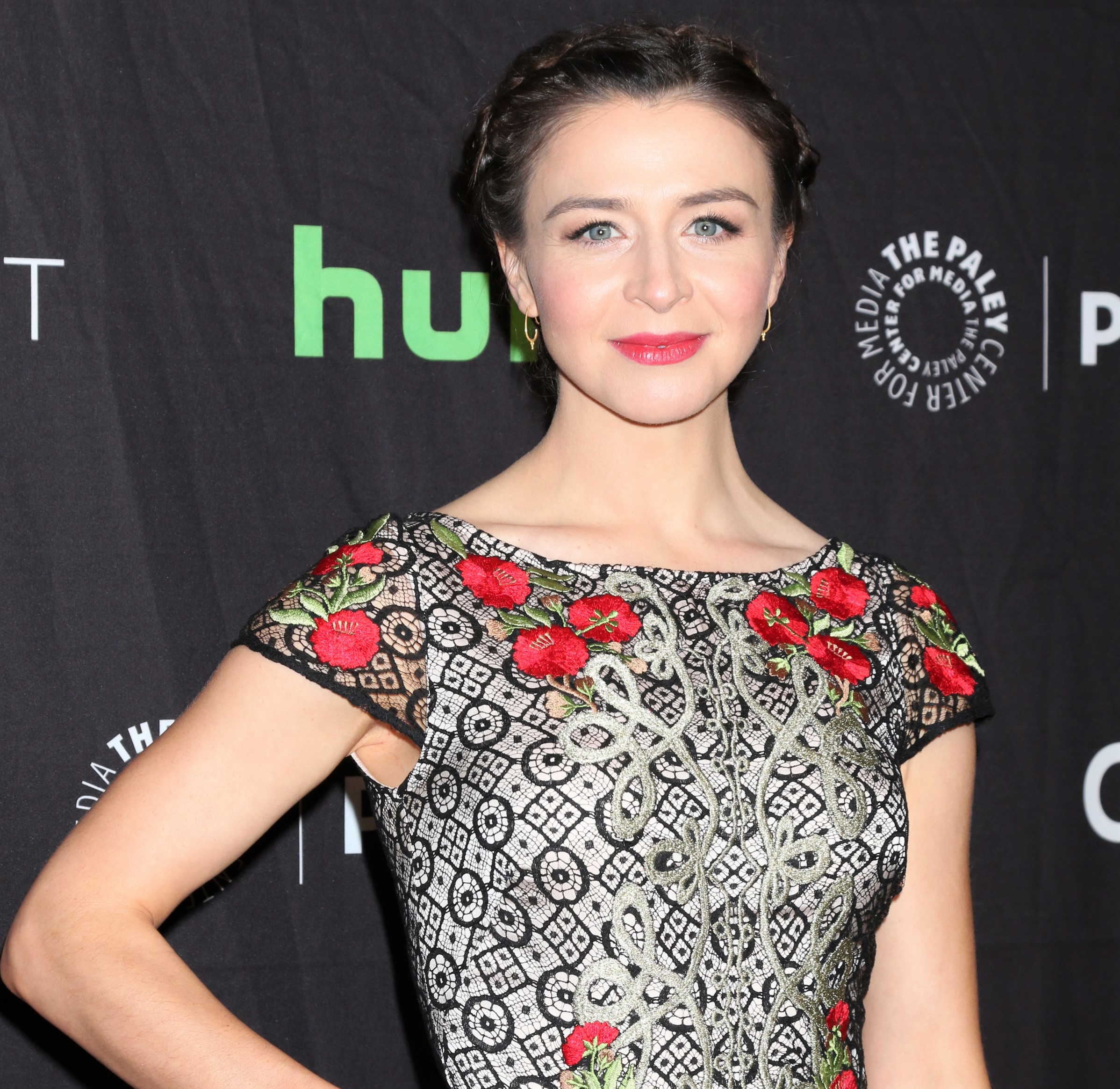 Caterina Scorsone Hair Braid Flower Dress