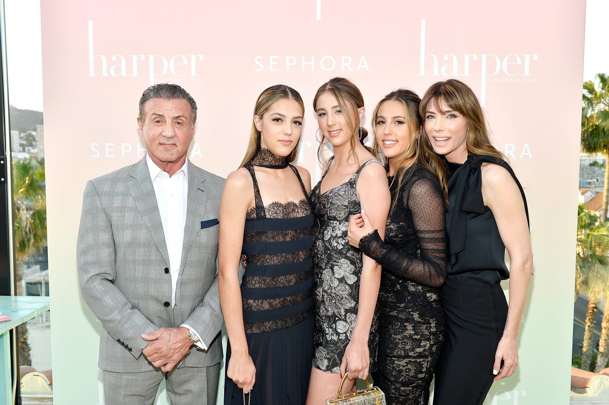 Sylvester Stallone; Sistine Stallone; Scarlet Stallone; Sophia Stallone and Jennifer Flavin Stall