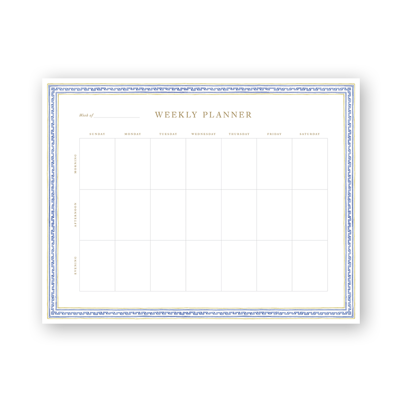 Dogwood Hill Holly Hollon Greek Key Trimmings Weekly Planning Notepad