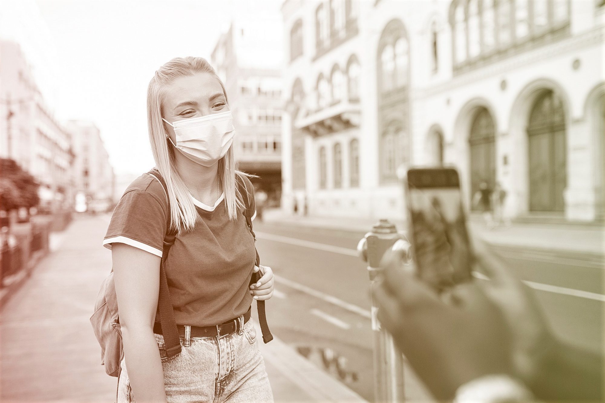 A Caucasian young female student posing for a picture